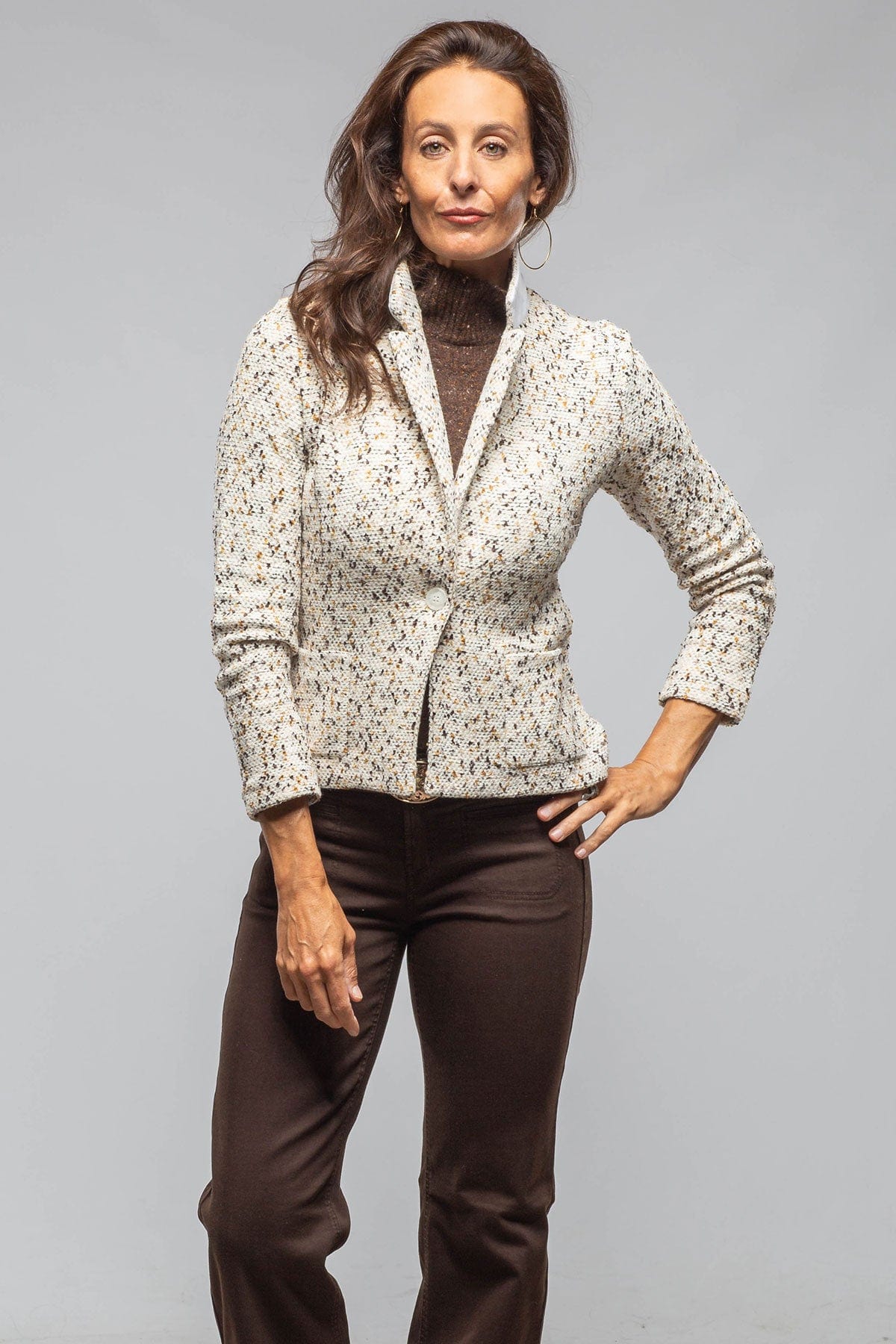 Catarina Single Button Jacket In Tweed - AXEL'S